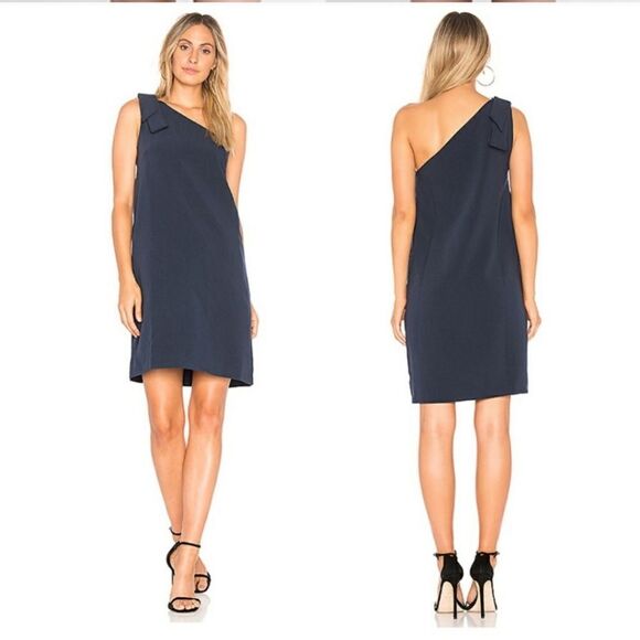 ELLIATT One Shoulder Mini Navy Blue Dress Size S - Picture 1 of 13